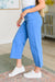 Lisa High Rise Control Top Wide Leg Crop Jeans in Sky Blue