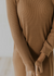Waffle Knit Dress in Tan