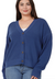 The Day Viscose Sweater Cardigan in Navy