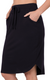 Tulip Hem Skirt W/ Pockets in Navy