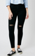 High Rise Control Top Release Hem Skinny in Black