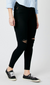 High Rise Control Top Release Hem Skinny in Black