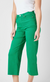 Briar High Rise Control Top Wide Leg Crop Jeans in Kelly Green
