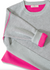Round Neck Contrast Sweater in Hot Pink & Heather Grey