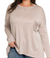 Ribbed Long Sleeve Top in Light Mocha