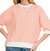 Striped Short Sleeve Top in Coral