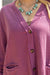 Two-Tone Charm Cardigan in Marigold and Magenta
