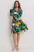 Floral Print Puff Sleeve Ruffle Dress