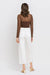 High Rise Wide Leg Denim in Optic White by Vervet