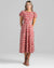 Mi Amor Daisy Midi Knit Dress in Red