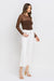 High Rise Wide Leg Denim in Optic White by Vervet