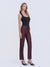 Hight Rise Slim Straight Denim in Wine