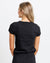 Round Trip Black Short Sleeve Crewneck Lightweight Sweater