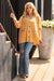 Two-Tone Charm Cardigan in Marigold and Magenta