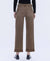 High Rise Tabbed Slim Wide Denim in Coffee by Flying Monkey