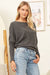 Round Neck Knitted Top in Charcoal