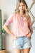 Floral Meadows Contrast Button Up Top