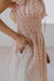 Smocked Waist Mixed Media Dress