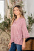 Half Sleeve Aztec Top in Mauve