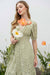 Button Down Lace Dress in Light Sage