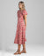 Mi Amor Daisy Midi Knit Dress in Red