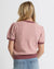Pink Textured Short Sleeve Lightweight Sweater