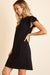 Ruffle Sleeve Tunic Dress in Black