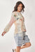 Lace Floral Mix Fabric Long Sleeves