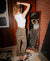 High Rise Leopard Kick Flare Jeans by Lovervet