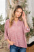 Half Sleeve Aztec Top in Mauve