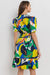 Floral Print Puff Sleeve Ruffle Dress