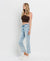 Tummy Control High Rise Straight Jeans in Light Wash by Lovervet