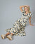 Merci Maxi Dress in Perfect Petals Black & Tan