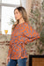 Round Neck Animal Print in Camel & Grey