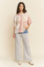 Patchwork Knit Pullover in Dusty Pink, Cream and Lace