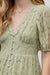 Button Down Lace Dress in Light Sage