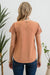 Eyelet Lace Sleeve Blouse in Light Sienna