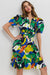 Floral Print Puff Sleeve Ruffle Dress