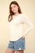 Soft brushed solid knit casual top