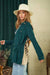 Washed Print Jacket in Emerald Green