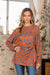 Round Neck Animal Print in Camel & Grey