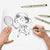 Mr. Pen Black Multiliner Drawing Pens - 8 Pack