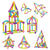 PicassoTiles 50 Piece Magnetic Stick Stacking Construction