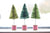 Creative Coop Christmas XMAS - Trio of Bottle Brush Trees (Set of 3)