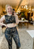 Gold Marble Swirl Mono B 4 Way Stretch Leggings