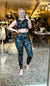 Gold Marble Swirl Mono B 4 Way Stretch Leggings