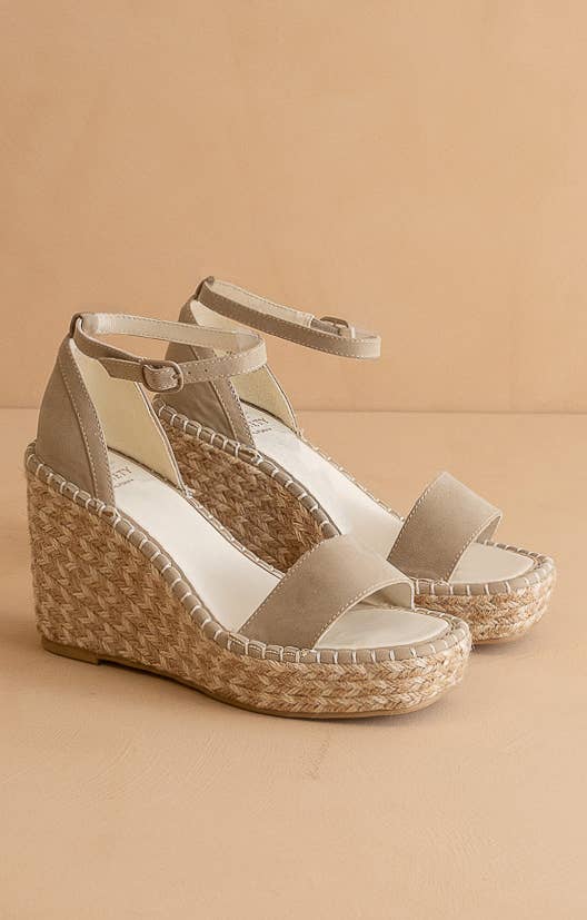 The Madrid Taupe | Wedge Heel in Taupe