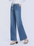 High Rise Drawcord Stripe Wide Denim by Lovervet