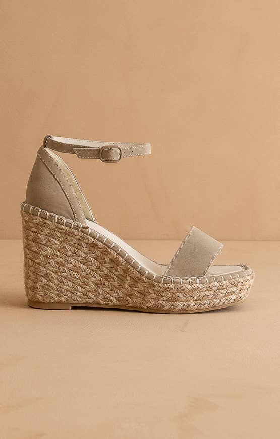 The Madrid Taupe | Wedge Heel in Taupe