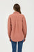 RIB KNIT EXPOSED SEAM BUTTON UP TOP